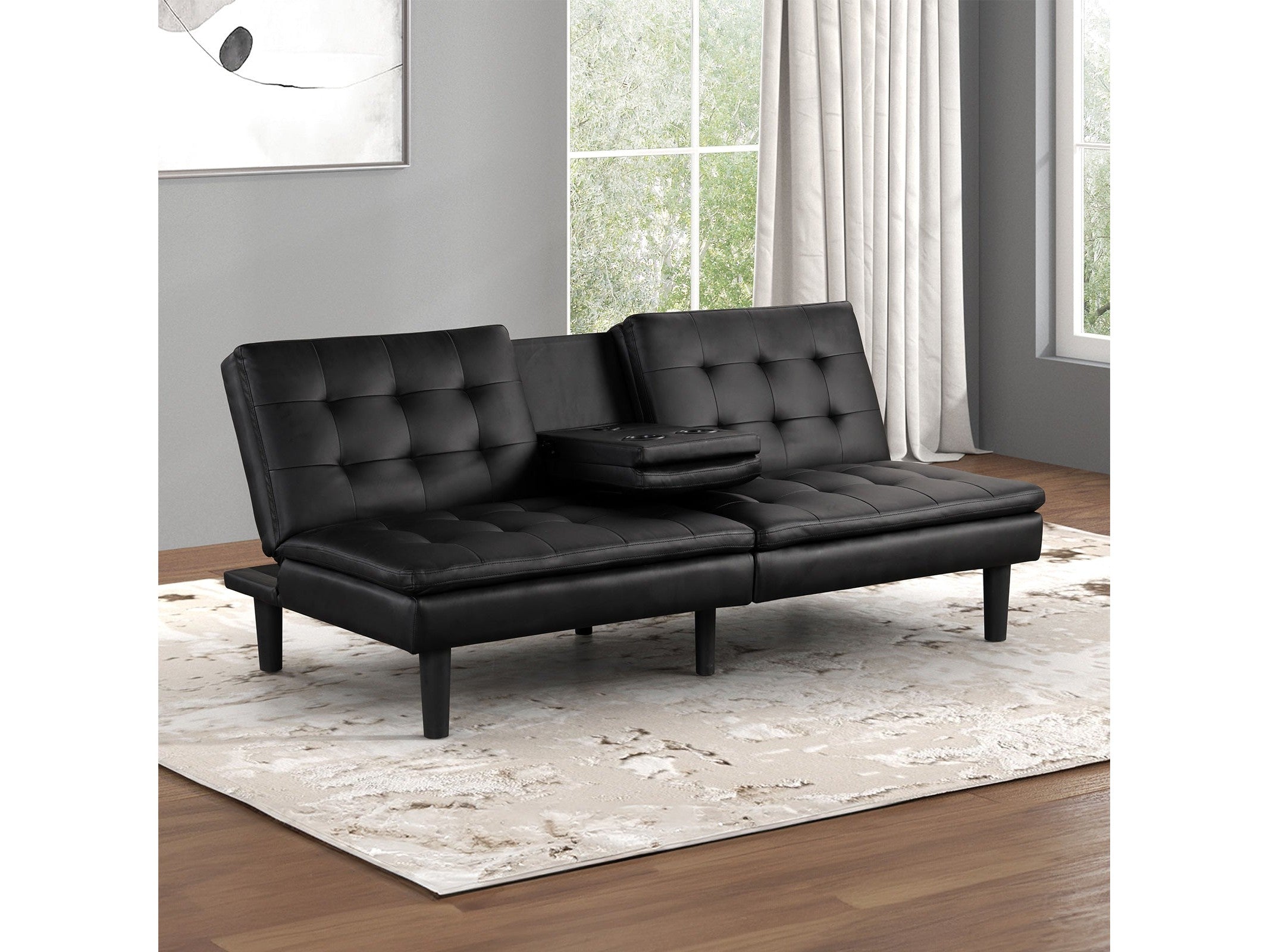 Eidsberg Black Futon Sofa Bed