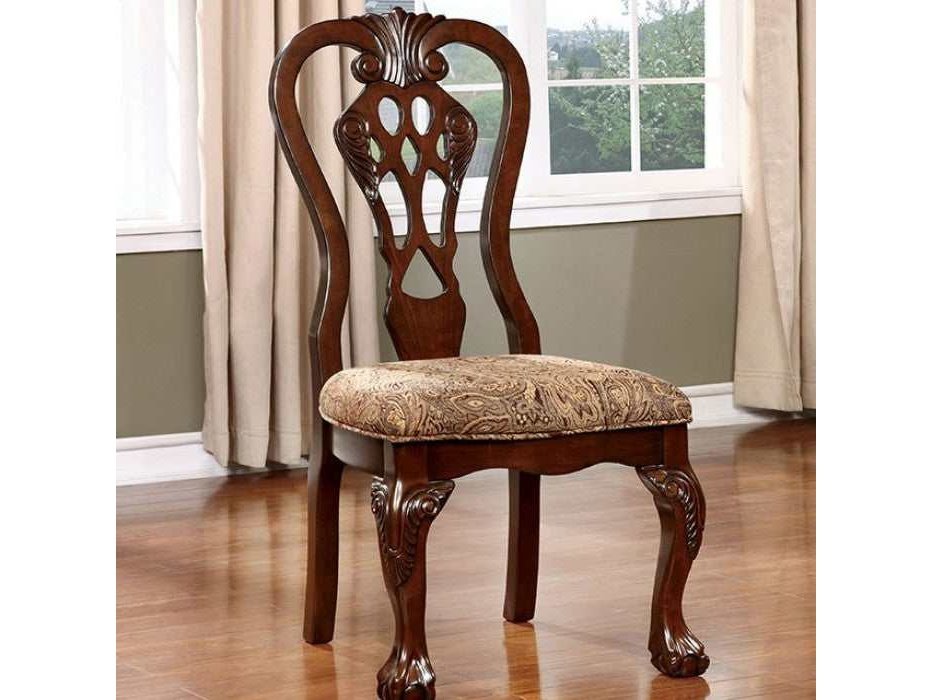 Elana Brown Cherry & Brown Dining Side Chair (Set of 2)
