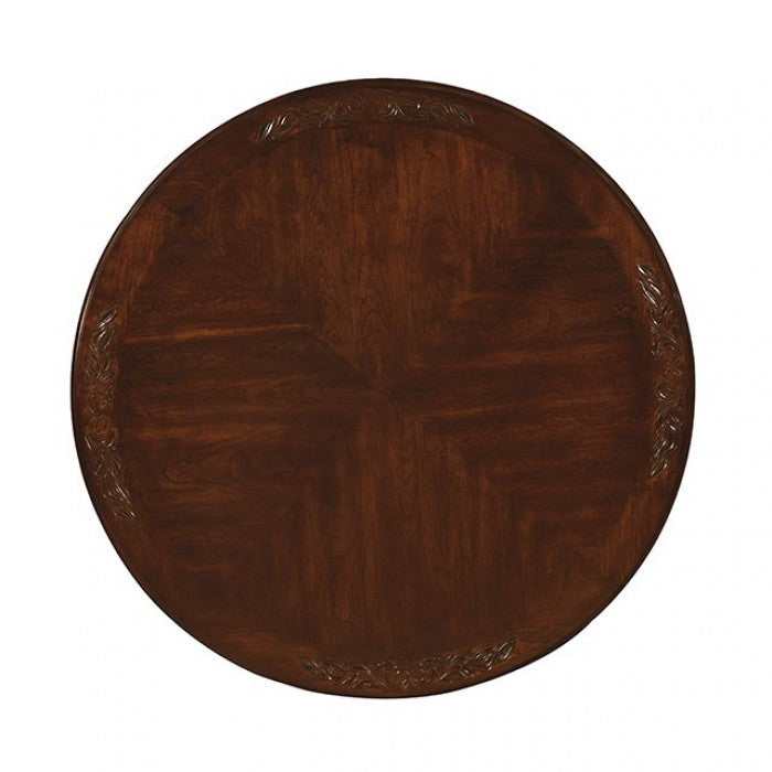 Elana Brown Cherry Round Dining Room Set / 5pc