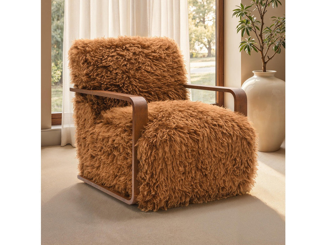 Elardo Camel Brown Accent Chair