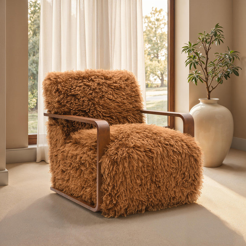 Elardo Camel Brown Accent Chair