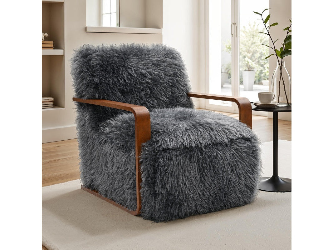 Elardo Charcoal Gray Accent Chair