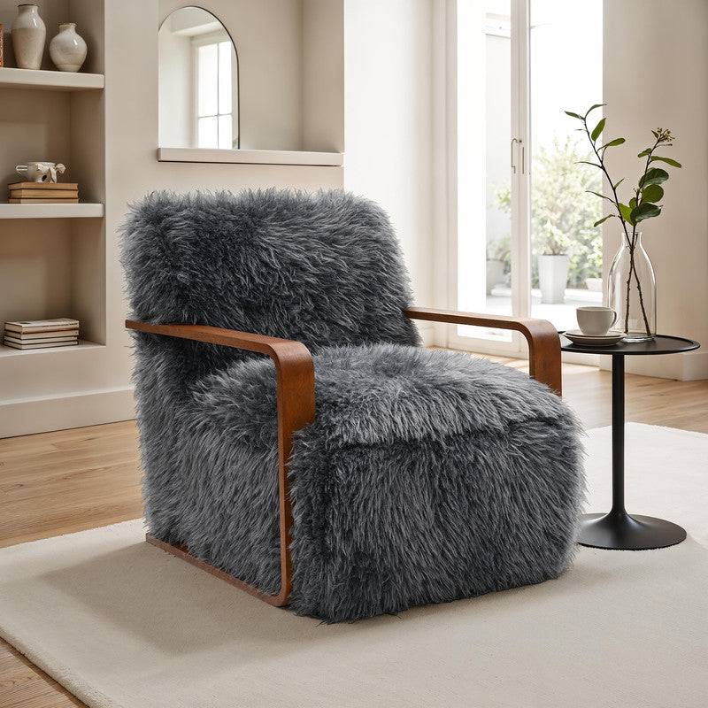 Elardo Charcoal Gray Accent Chair