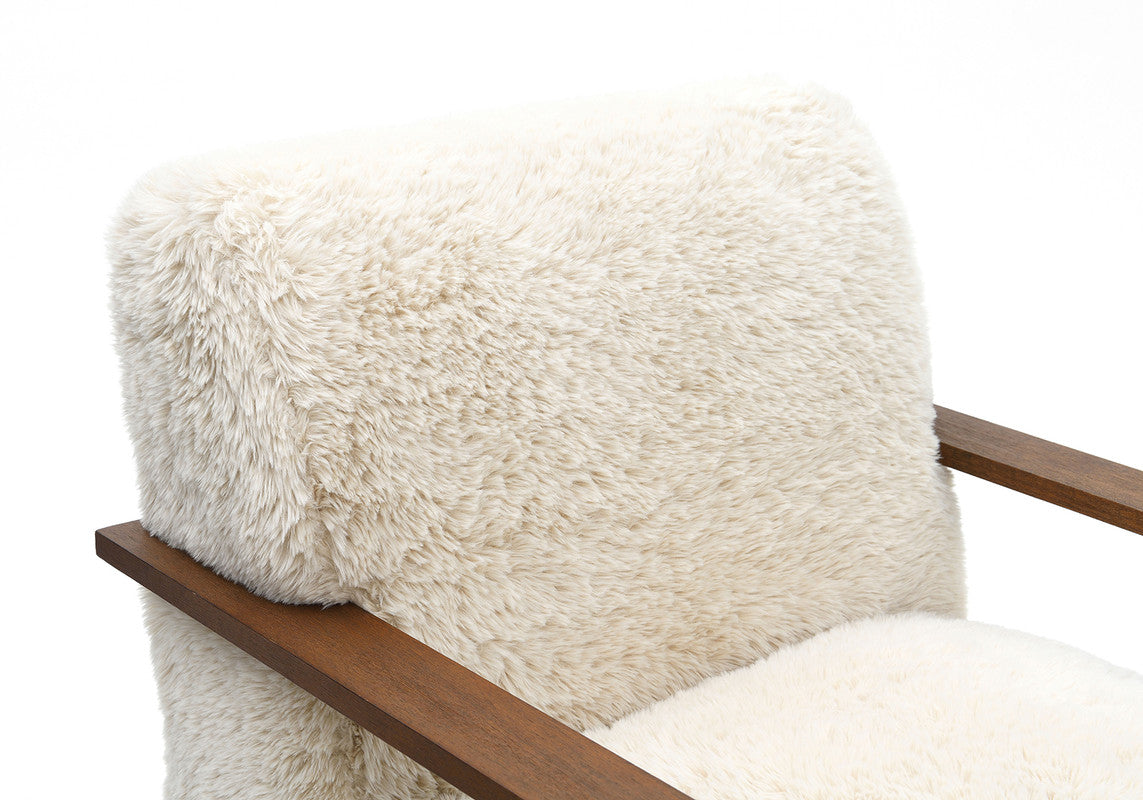 Elardo White Accent Chair