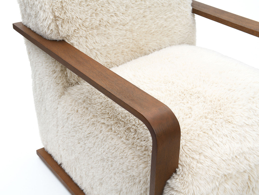 Elardo White Accent Chair