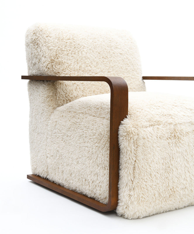 Elardo White Accent Chair