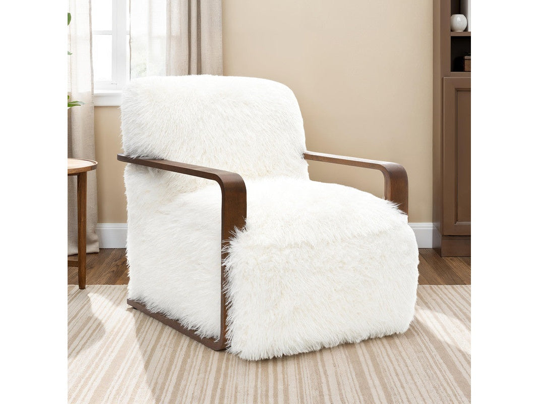 Elardo White Accent Chair