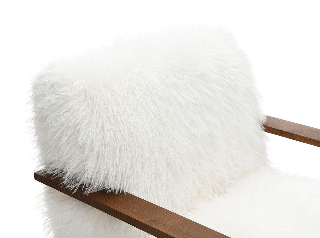 Elardo White Accent Chair