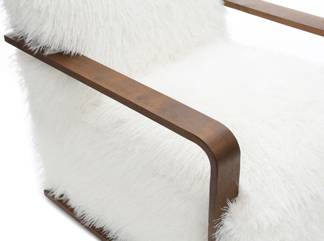 Elardo White Accent Chair
