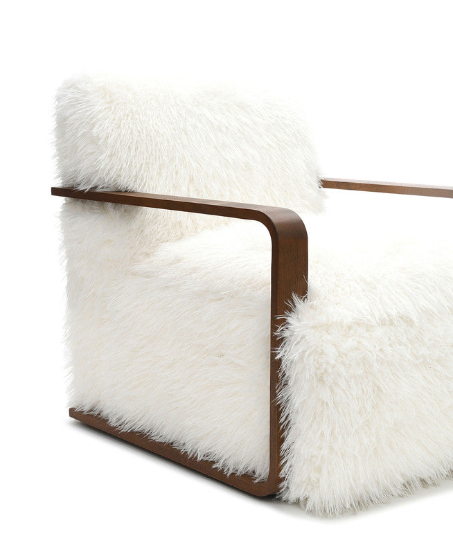 Elardo White Accent Chair
