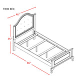 Jesse  Twin Panel Bed w/ Trundle