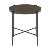Vienna Round End Table with Wooden Top