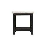 Marcello White Marble Square End Table