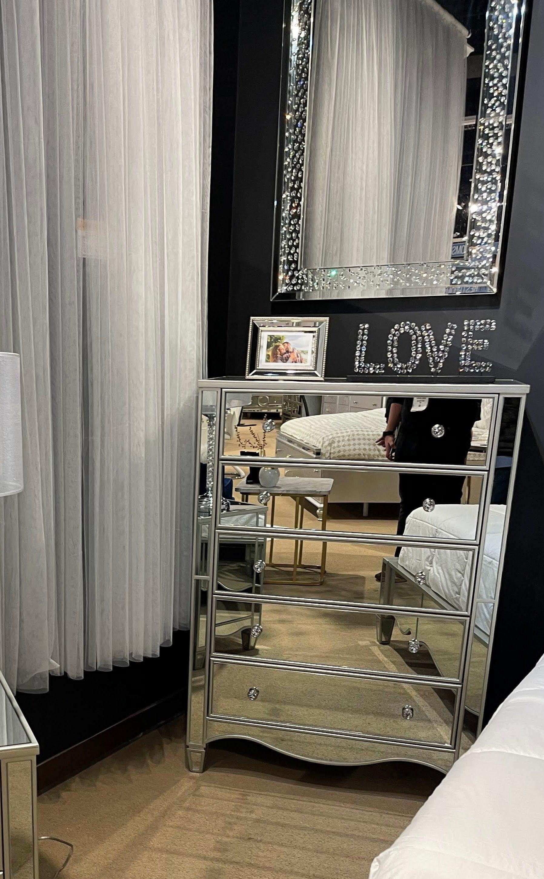 Eliora Silver & Mirrored Chest