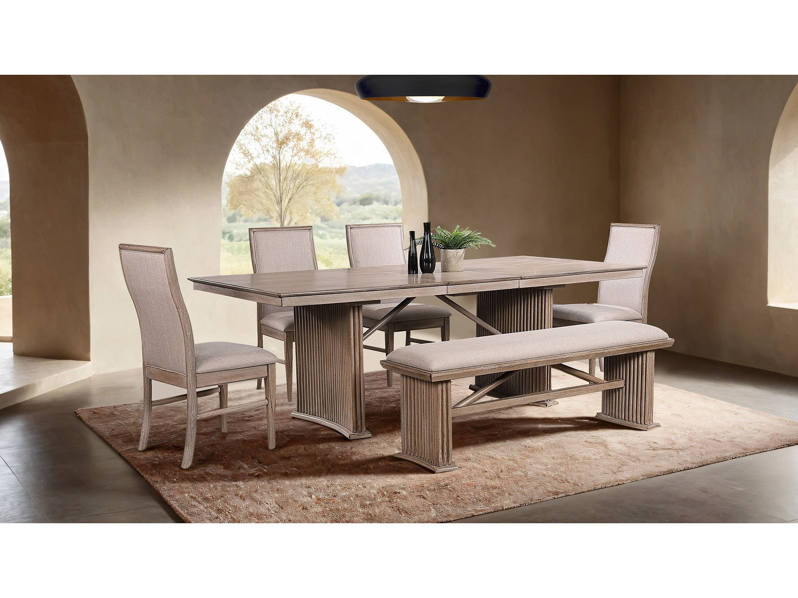 Ellesmere Natural Ash 7 Piece Dining Set