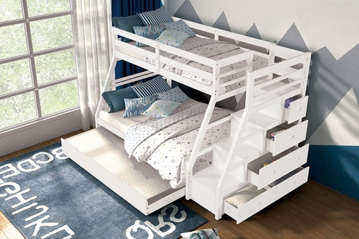 Ellington White Twin/Full Bunk Bed