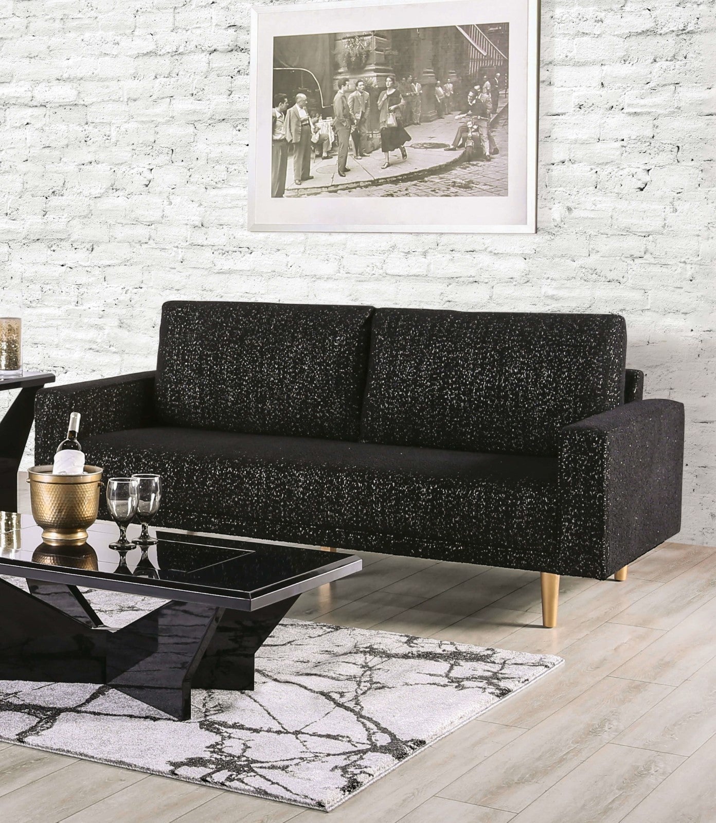 Elverum Black Sofa & Loveseat