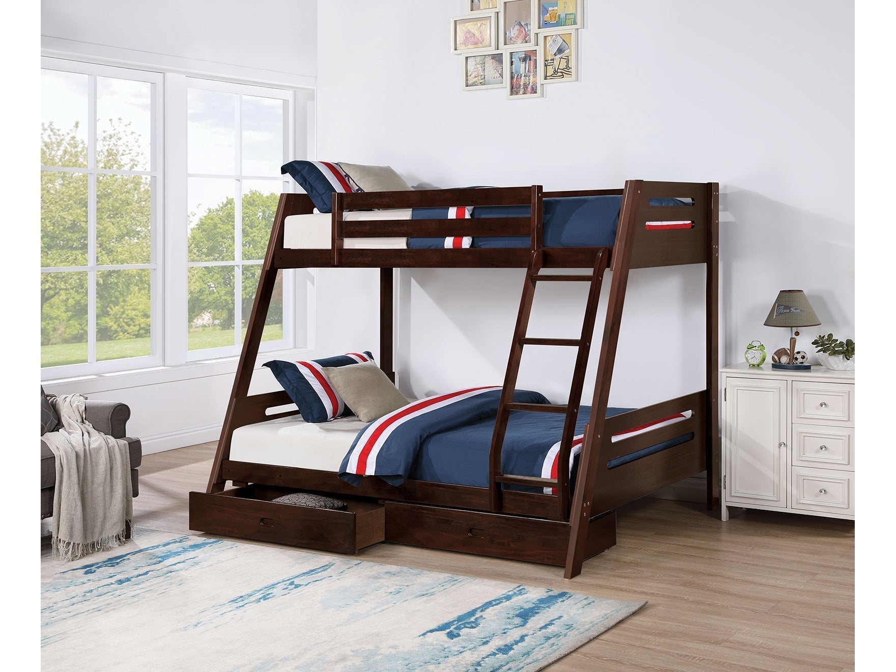 Emilee Espresso Twin/Full Bunk Bed