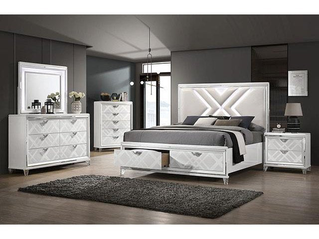 Emmeline White 5 Pc Queen Bedroom Set