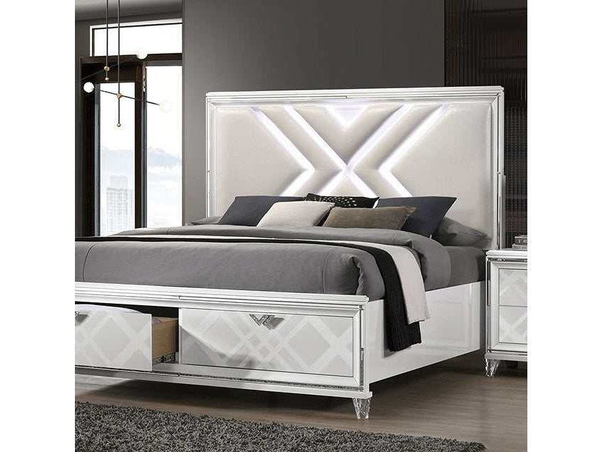 Emmeline White Eastern King Bed
