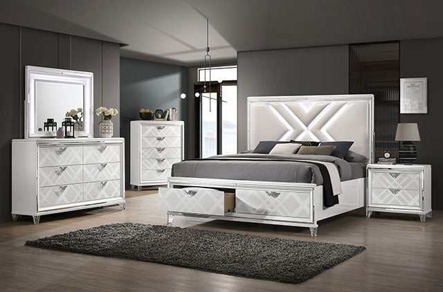 Emmeline White Eastern King Bed
