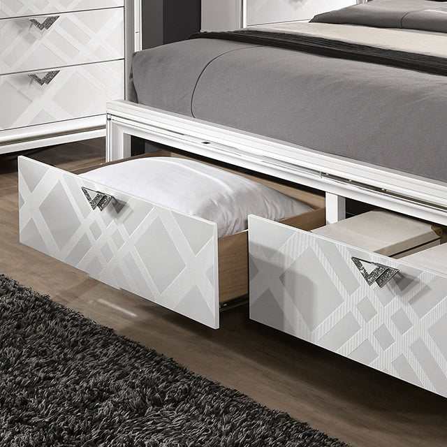 Emmeline White Eastern King Bed