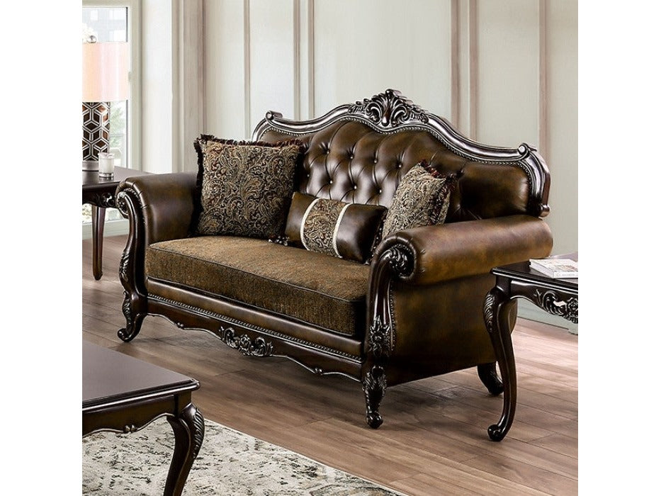 Ensenada Dark Cherry/Brown Loveseat