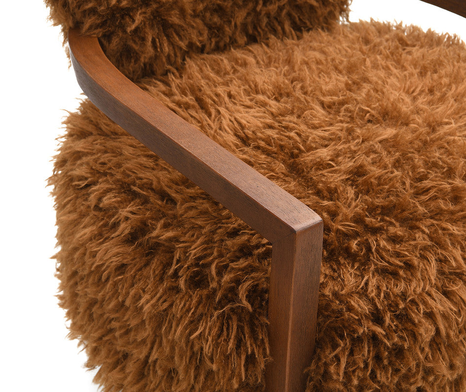 Eramo Camel Brown Accent Chair