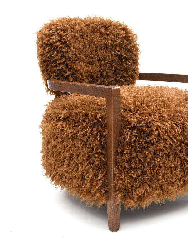 Eramo Camel Brown Accent Chair