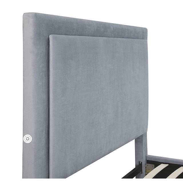 Erglow Gray Eastern King Bed