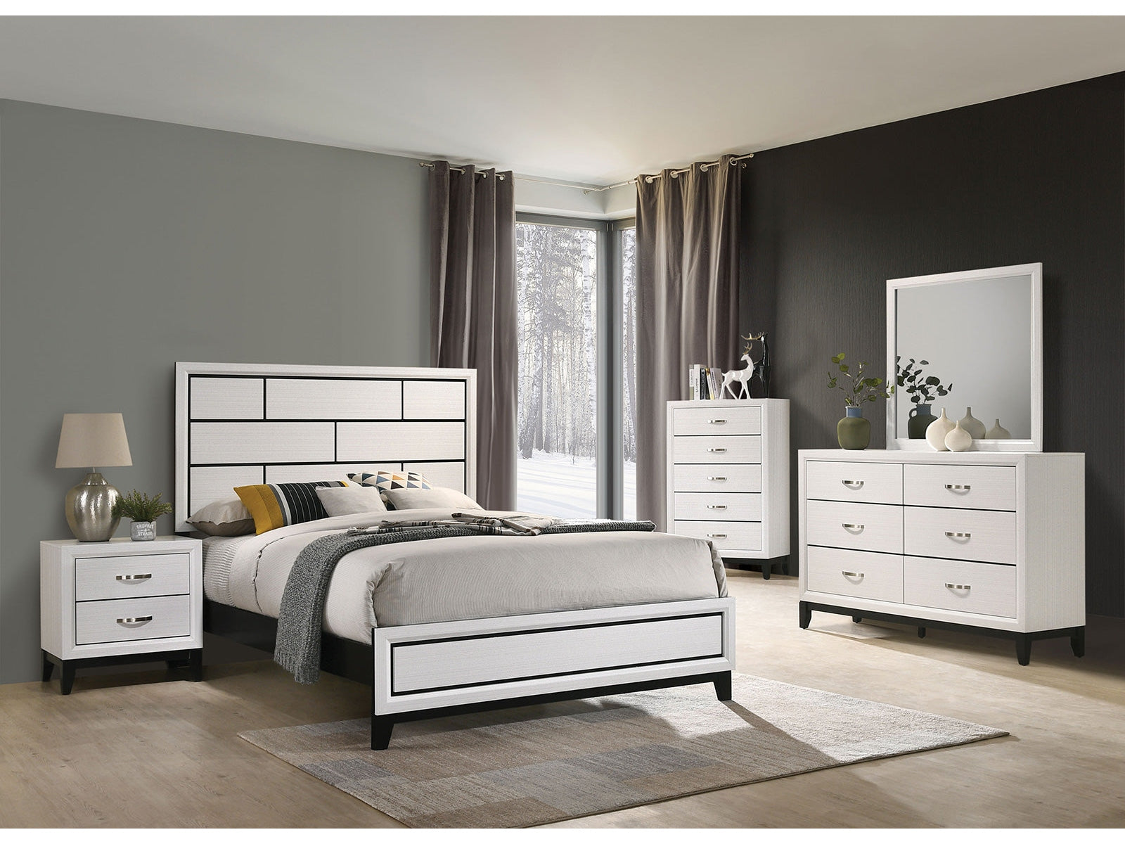 Errico White Full Bed