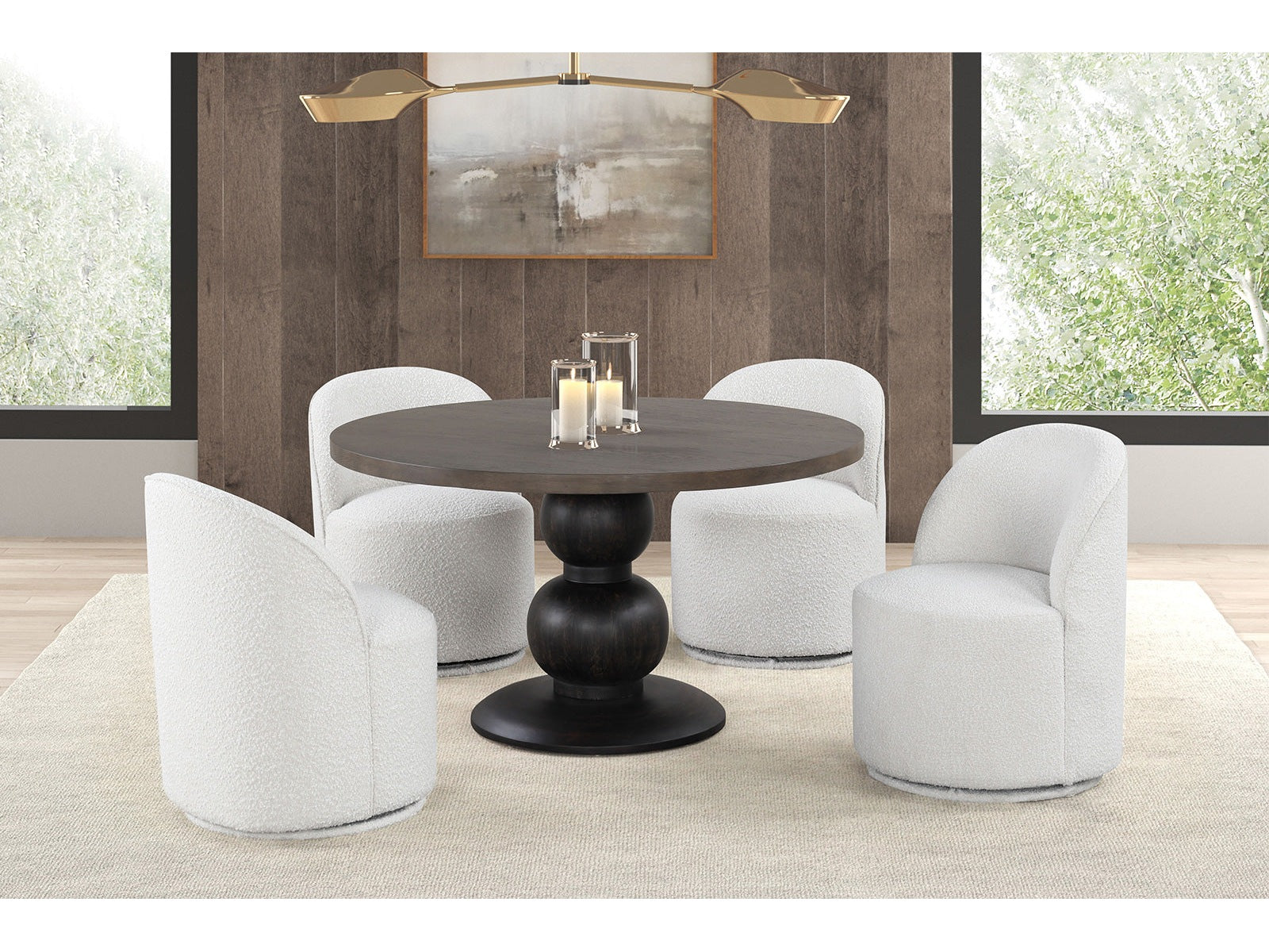 Essen Espresso Round 5 Piece Dining Set