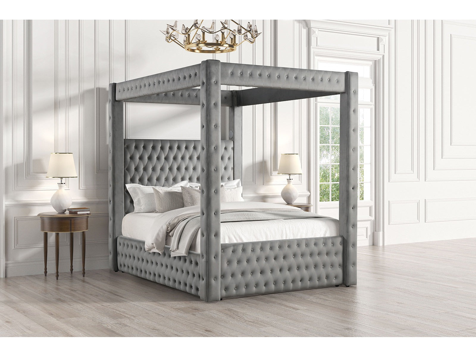 Etherea Gray Eastern King Bed