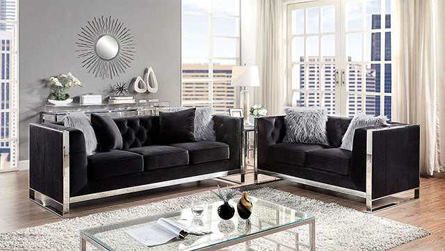 Evadne Black Chair w/ Pillow