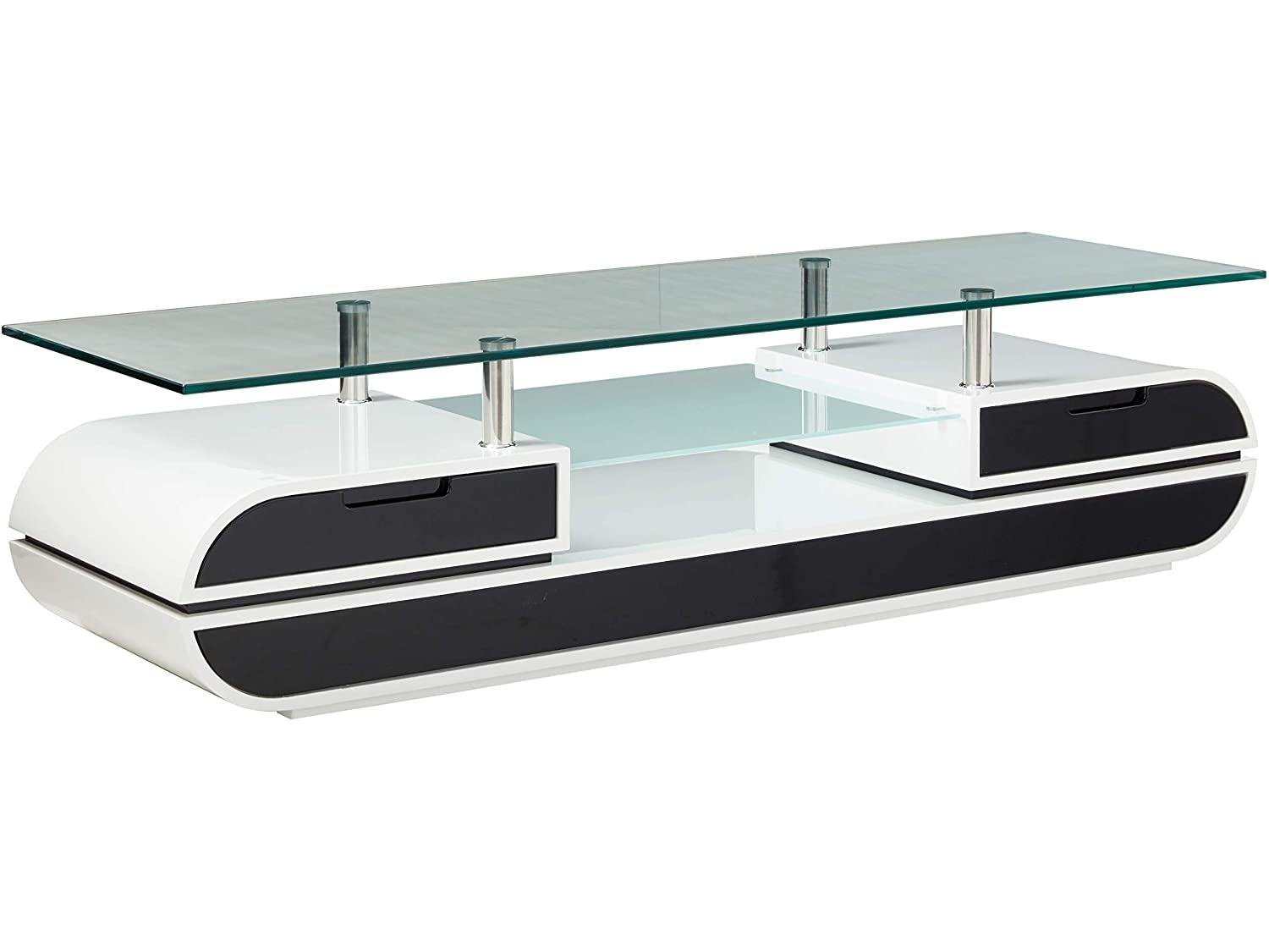 Evos Black & White TV Console