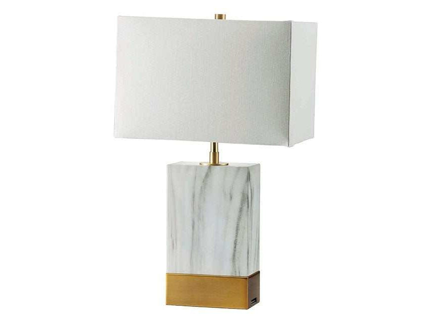 Faith White/Gold Table Lamp