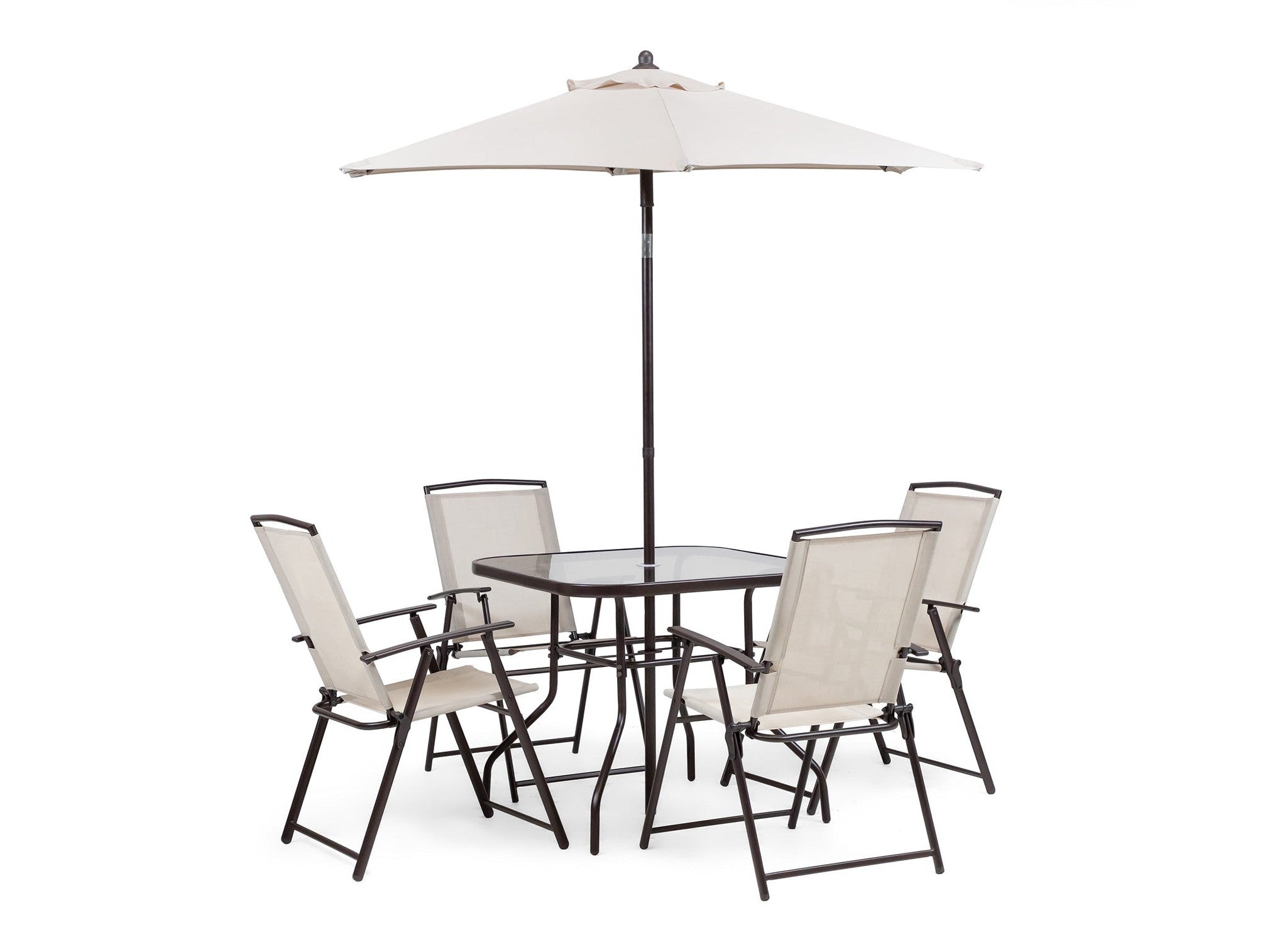 Fallone Beige 6 Pc. Outdoor Dining Set