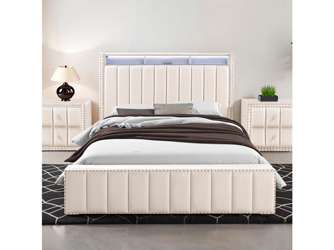 Farese Beige Queen Bed