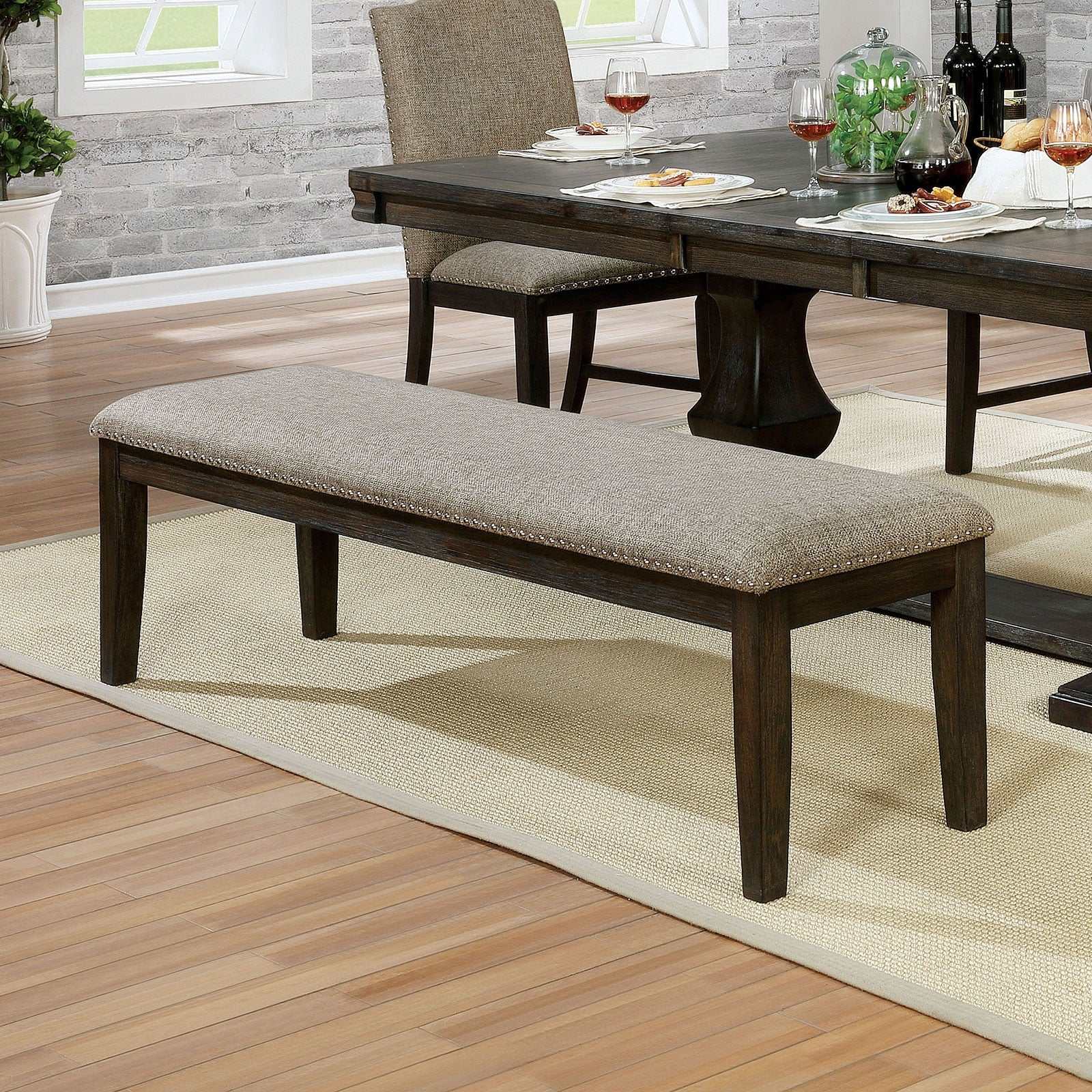 Faulk Espresso & Warm Gray Bench