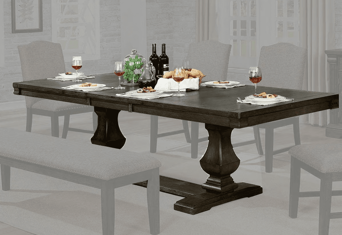Faulk Espresso & Warm Gray Dining Room Set / 7pc