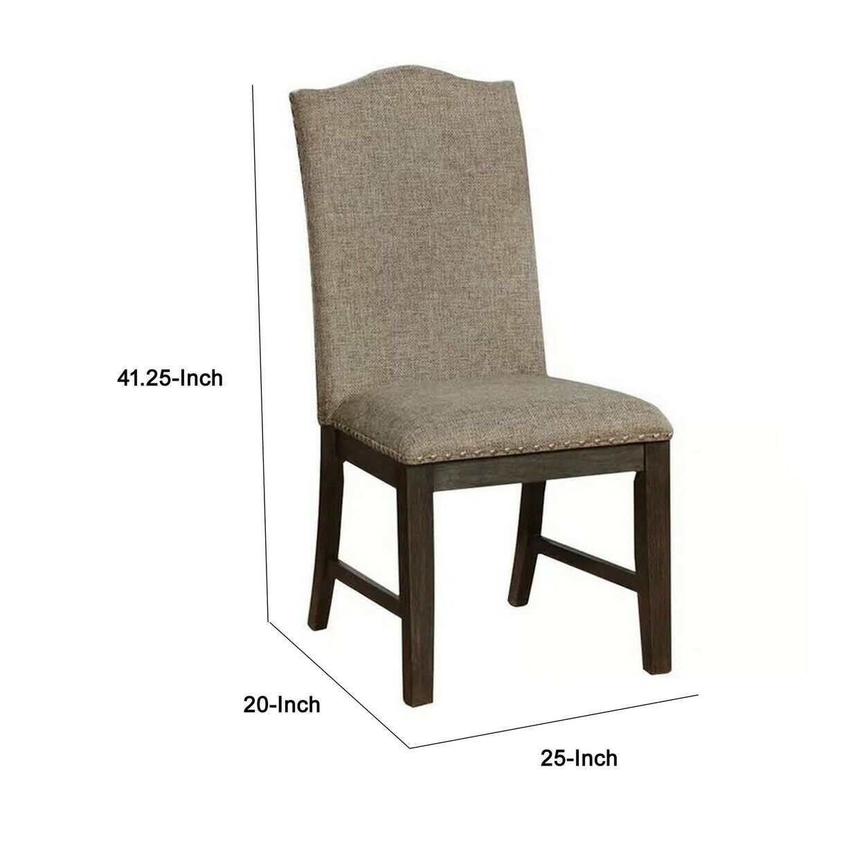 Faulk Espresso & Warm Gray Dining Room Set / 7pc