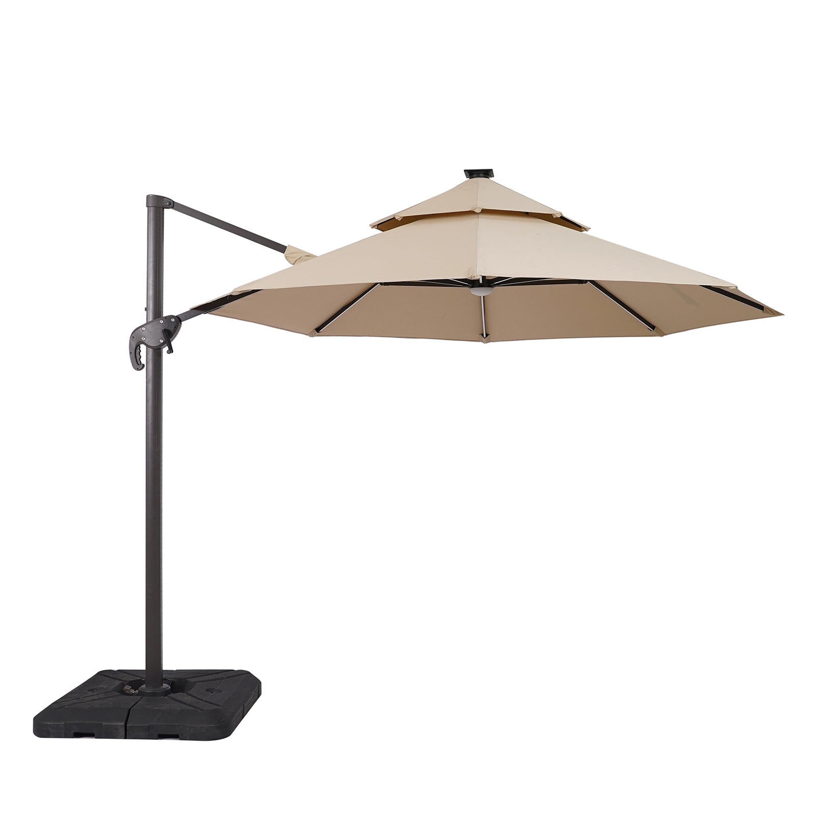 Fera Beige Round Umbrella w/Base