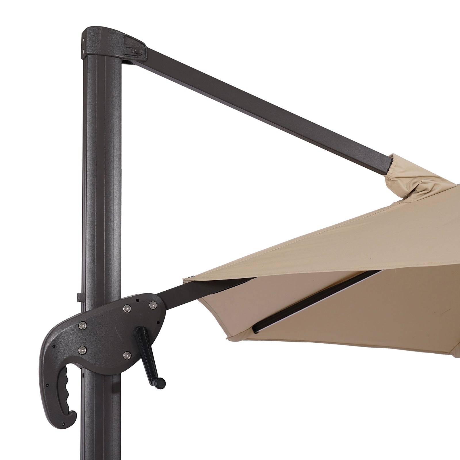 Fera Beige Round Umbrella w/Base