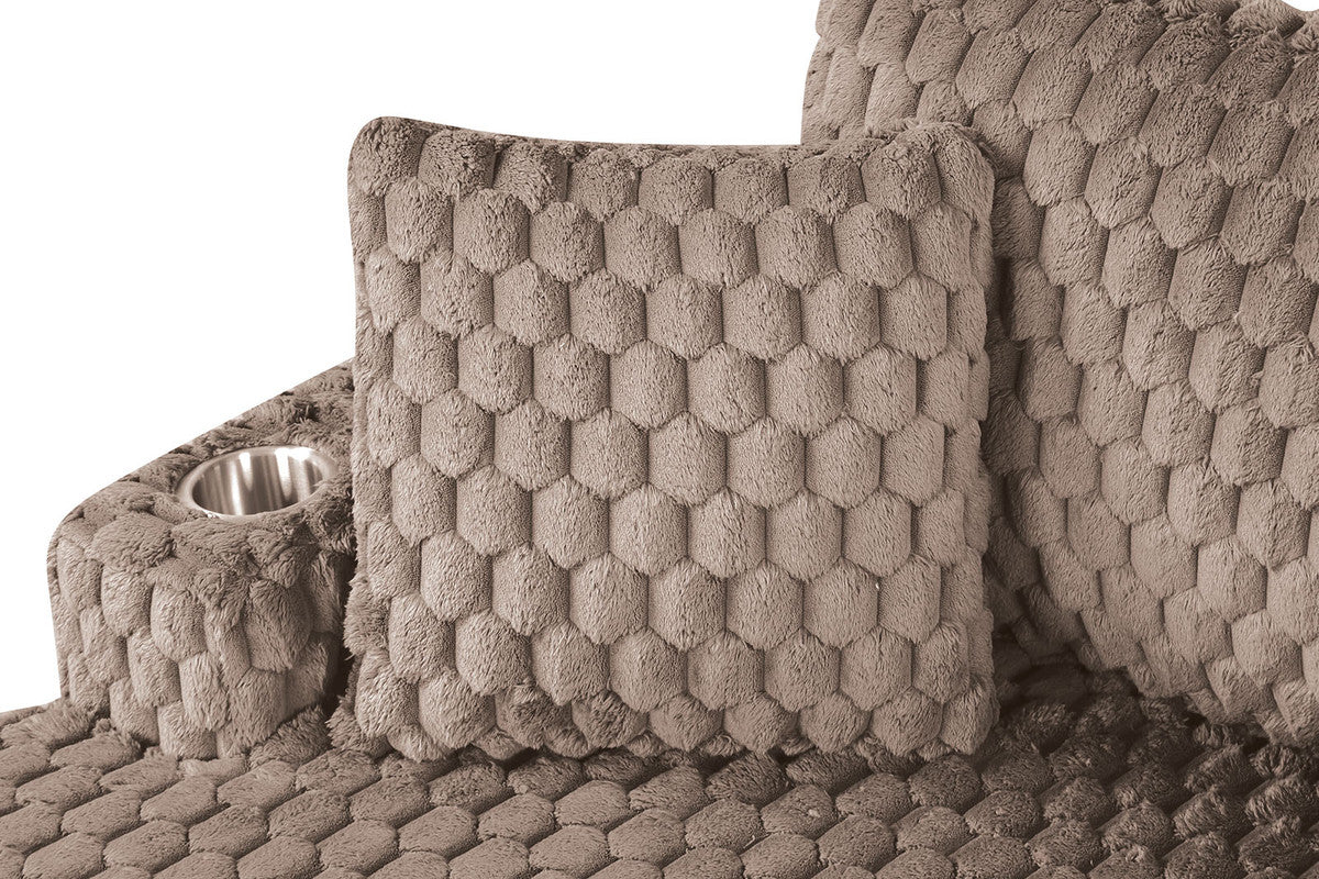 Ferryhill Light Brown 2-Arm Chaise