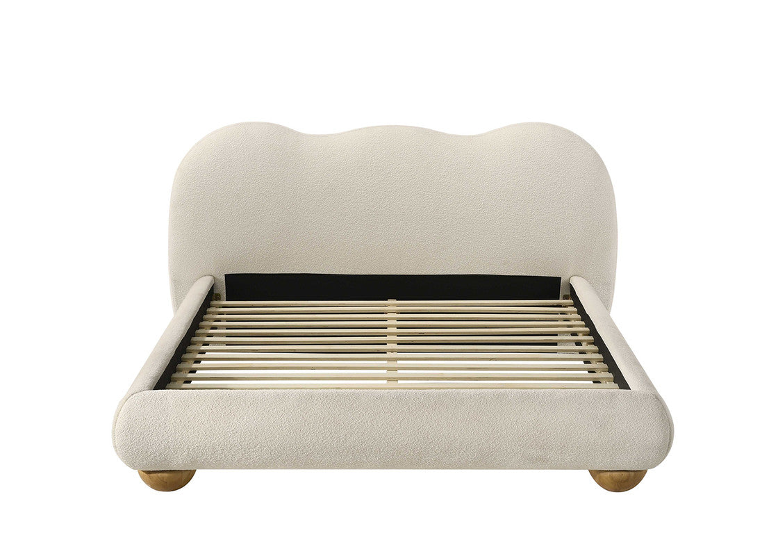 Finamore White/Natural Oak Queen Bed