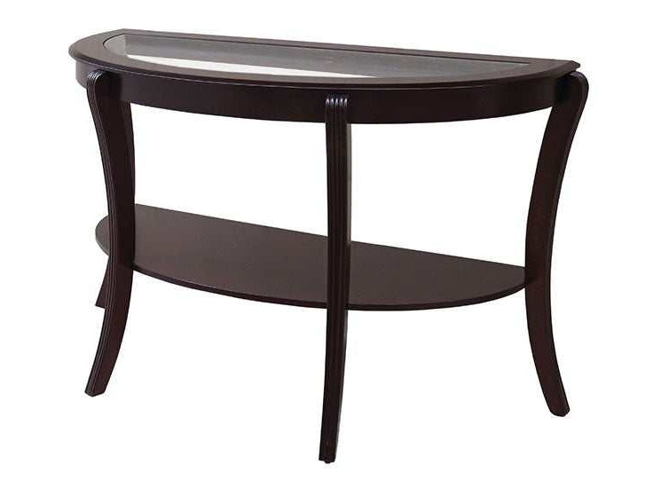 Finley Espresso Semi-Oval Coffee Table