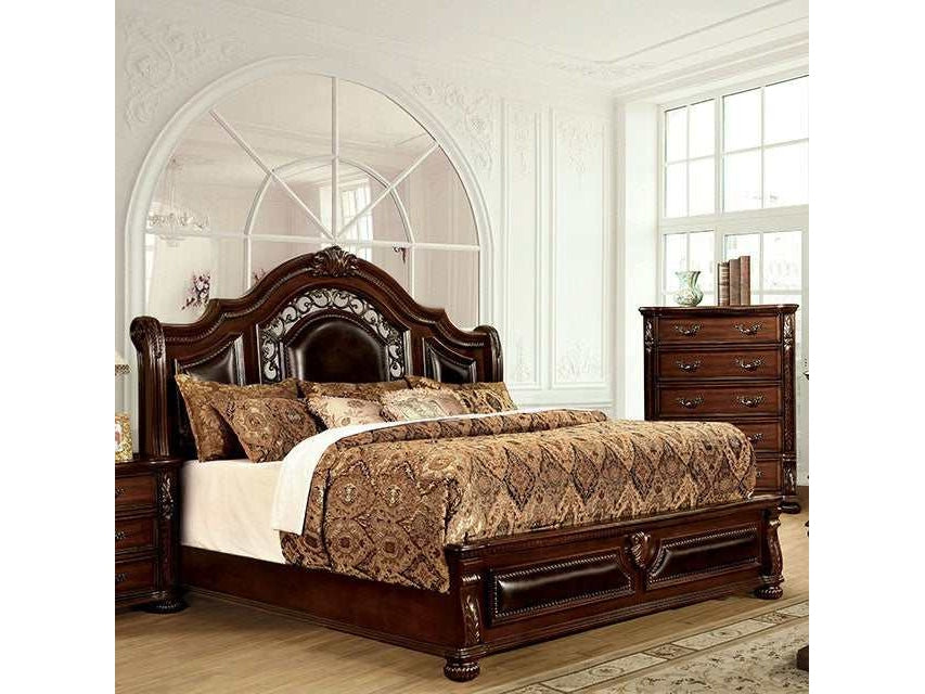 Flandreau Brown Cherry/Espresso California King Bed