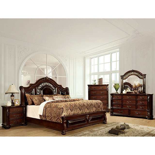 Flandreau Brown Cherry/Espresso Eastern King Bed