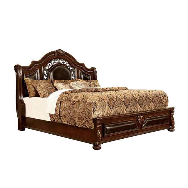 Flandreau Brown Cherry/Espresso Eastern King Bed