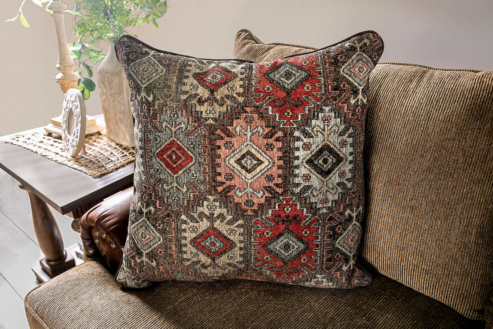 Fletcher Brown/Tan Loveseat